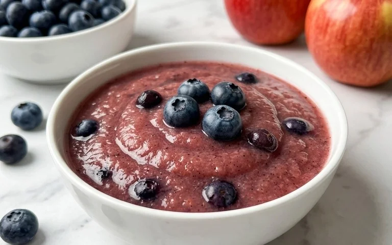 Blaubeer-Vanille-Apfelmus: Einfaches, leckeres Rezept