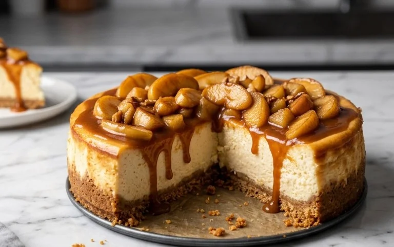 Karamell-Apfel-Käsekuchen: Cremig, fruchtig, himmlisch!