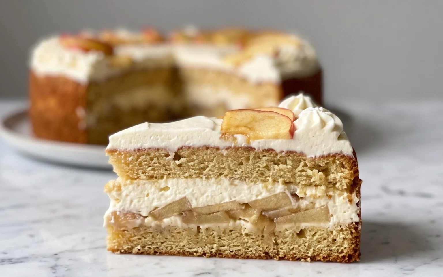 Apfel-Sahne-Torte: Himmlisch cremig & fruchtig