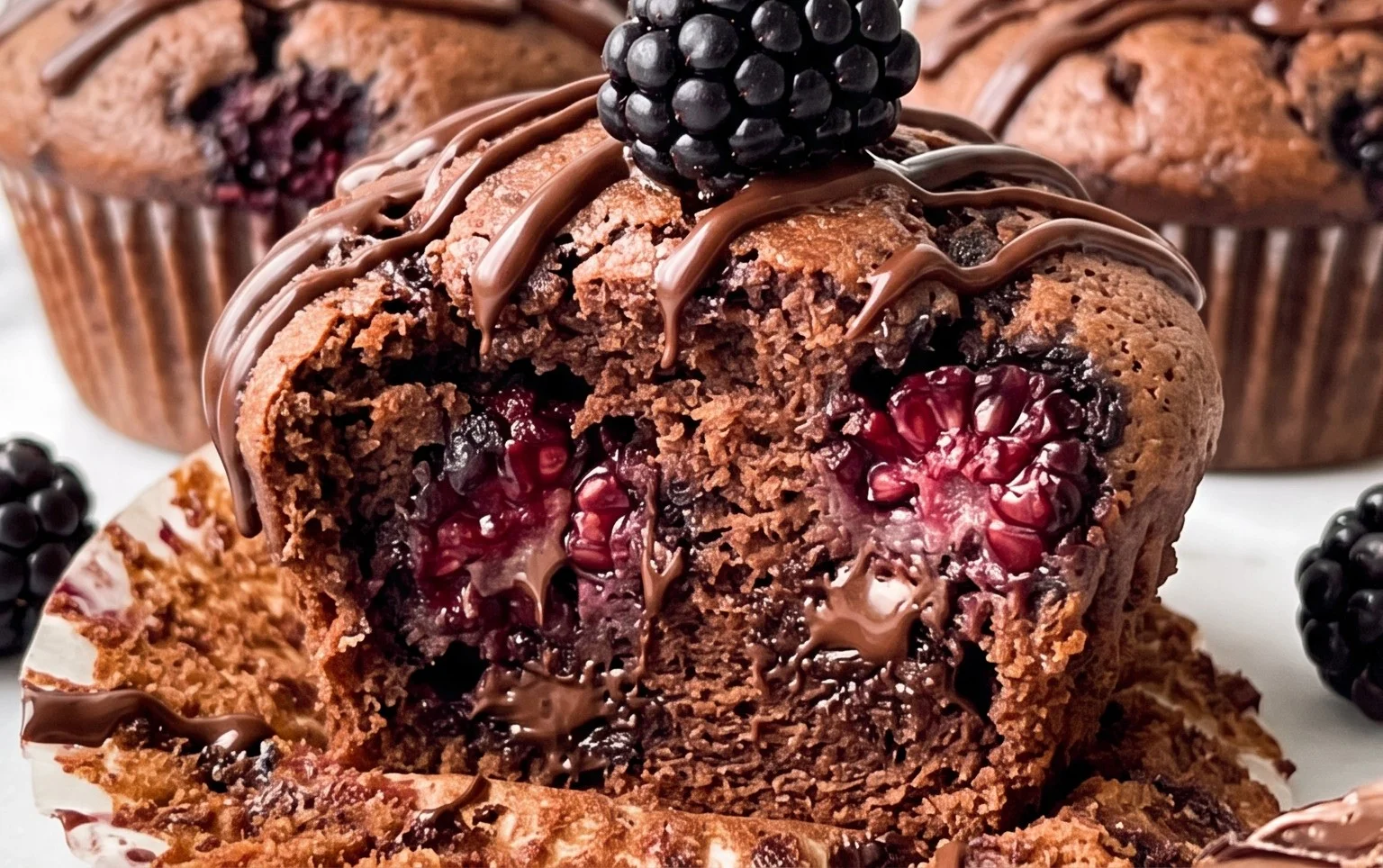 Brombeer Schokoladen Muffins