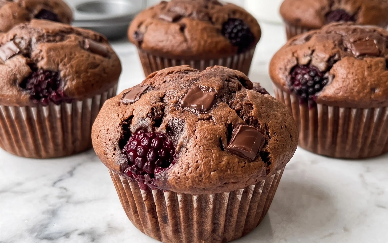 Saftige Brombeer Schoko Muffins: Himmlischer Genuss