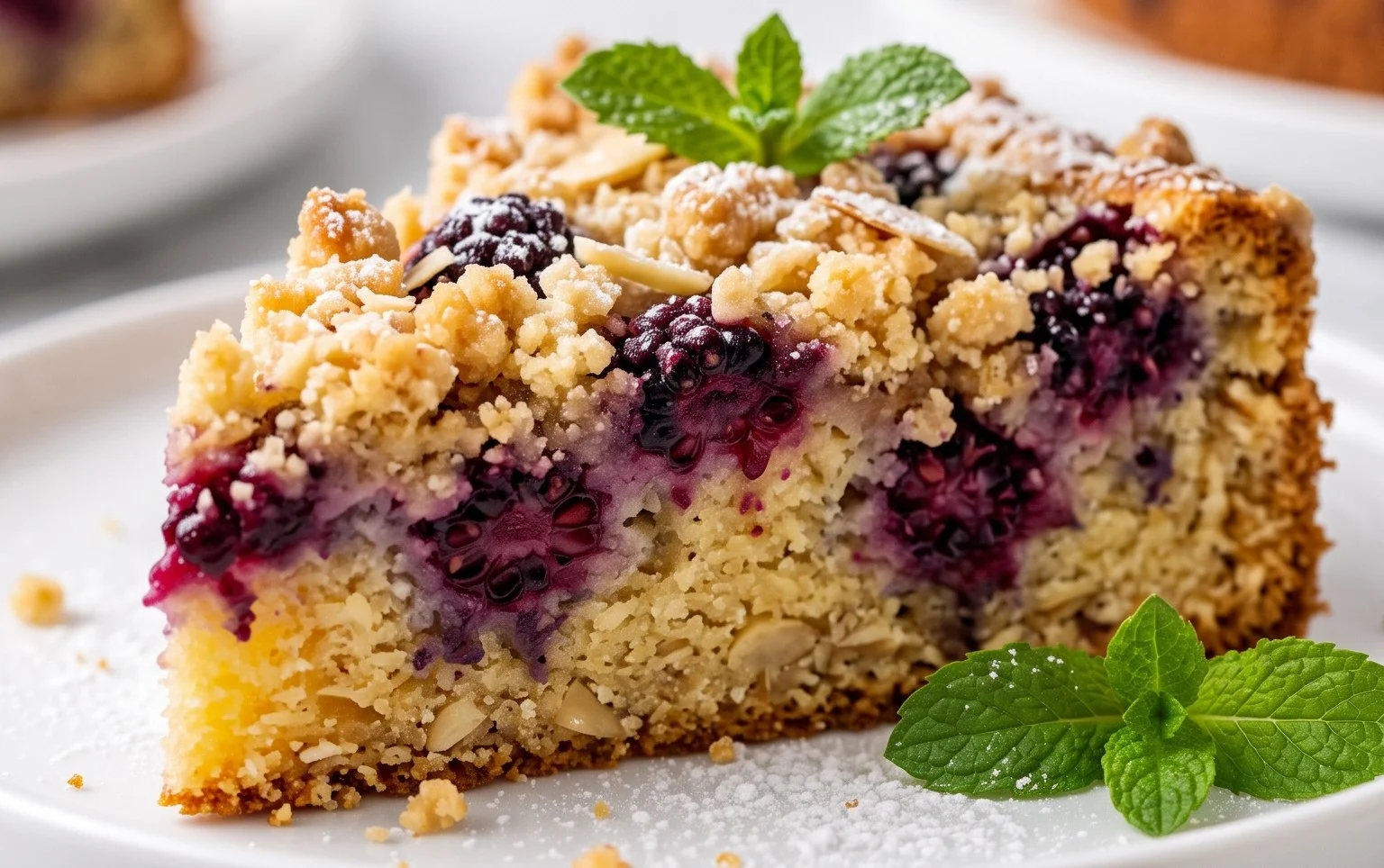 Brombeer-Mandelkuchen mit Vanille-Streuseln